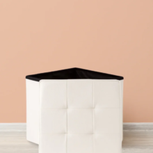 Pouf Simil Pelle Only Version 38 x 38 x 38 cm Linea Oro
