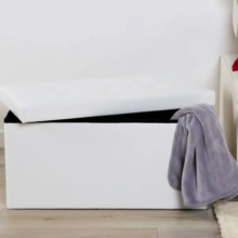Pouf Simil Pelle Only Version 76 x 38 x 38 cm Linea Oro