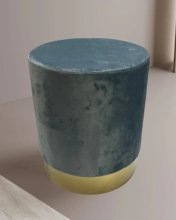 Pouf Velvet Tondo 34 x 34 x 40 cm Linea Oro