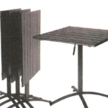 Tavolo acciaio ribaltabile 70 x 70 cm